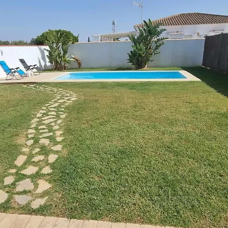 Casitas De La Barrosa Con Jardin Y Piscina *